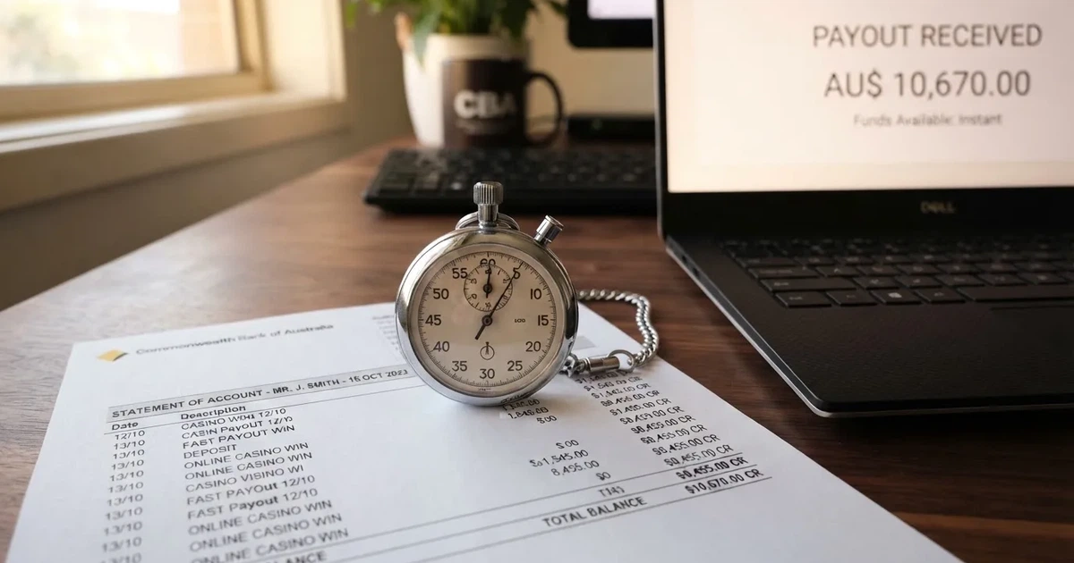 A stopwatch sitting on top of a bank statement next to a laptop keyboard.